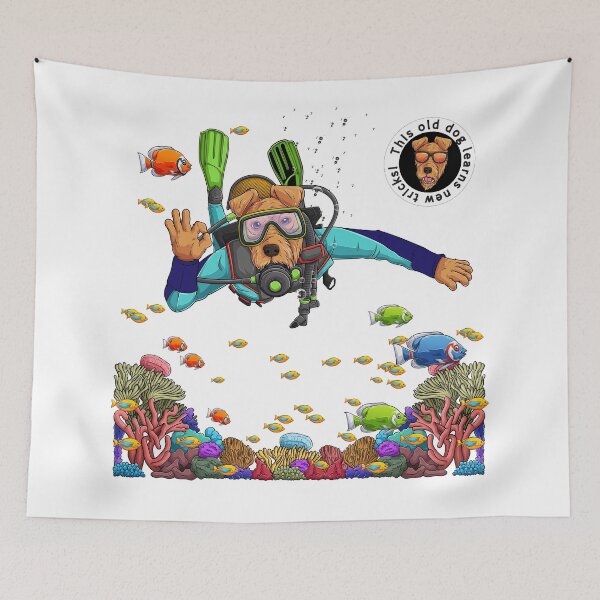 Item preview, This old dog learns to scuba 2 designed and sold by US3Ink.