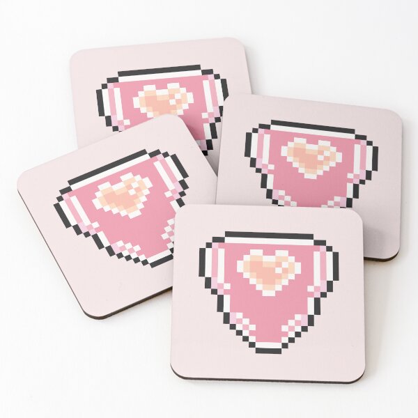 Item preview, cute pinky shield pixel art designed and sold by helixter.