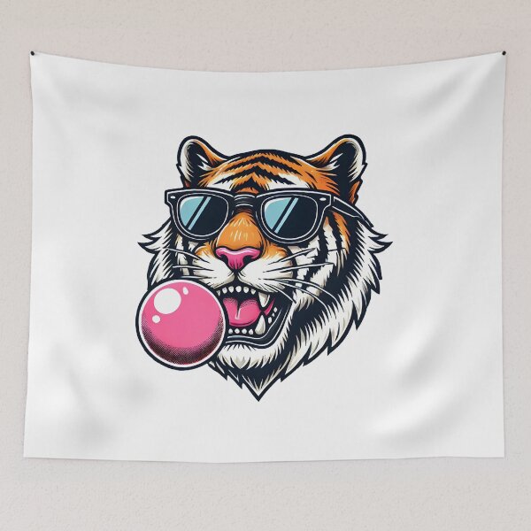 Item preview, Cool Tiger with Bubblegum designed and sold by ArtistryTouch.