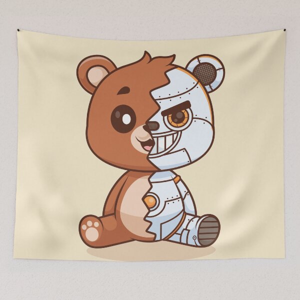 Item preview, Cute Bear Robot Cyborg Cartoon Vector Icon - Adorable Animal and Technology Illustration designed and sold by hjian8219.