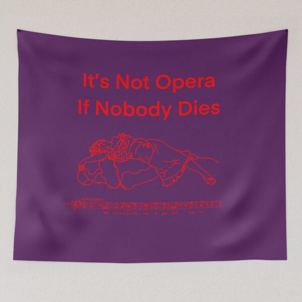 Item preview, Not Opera 1 red writing designed and sold by ClaireBillson.