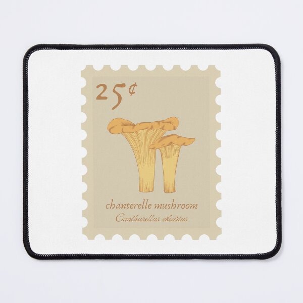 Item preview, Chanterelle mushroom vintage stamp designed and sold by Jasmine Sixel.