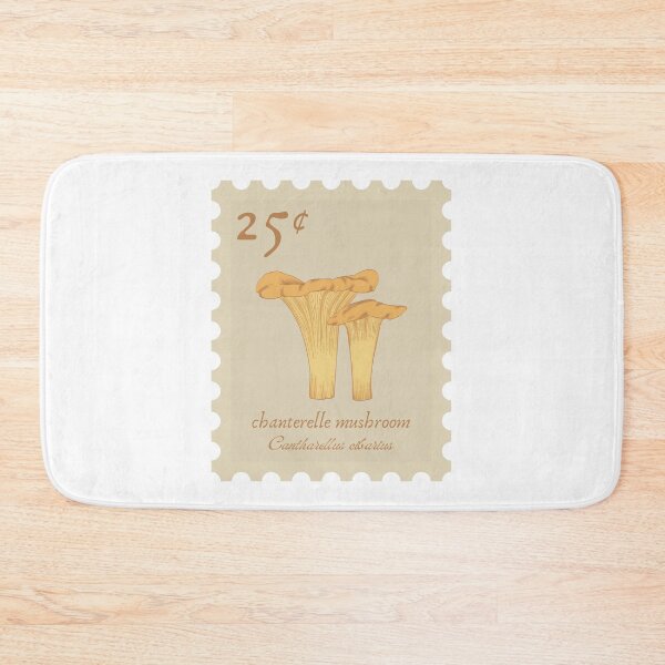 Item preview, Chanterelle mushroom vintage stamp designed and sold by Jasmine Sixel.