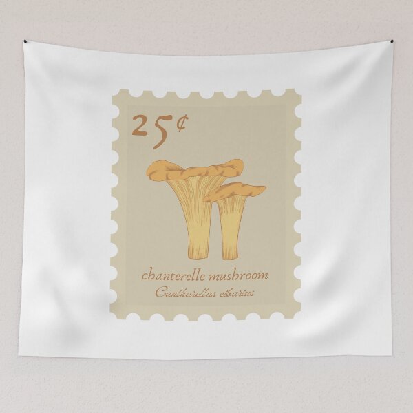 Artikelvorschau, Pfifferling Pilz Vintage Briefmarke entworfen und verkauft von Jasmine Sixel.