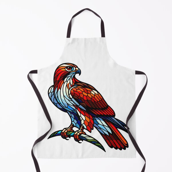 Item preview, Stained glass Red tailed hawk designed and sold by Catherine Harrison.