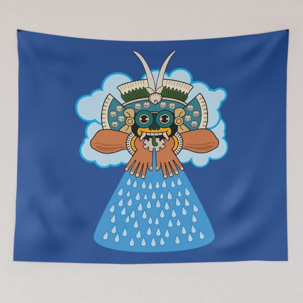 Item preview, Tláloc making rain designed and sold by ocelotlcalli.