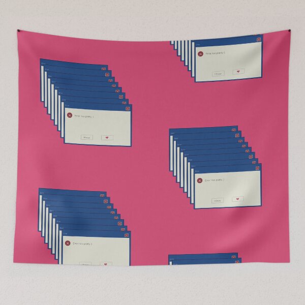 Item preview, Y2K Window Error Too Pretty Message designed and sold by WBArtwork.
