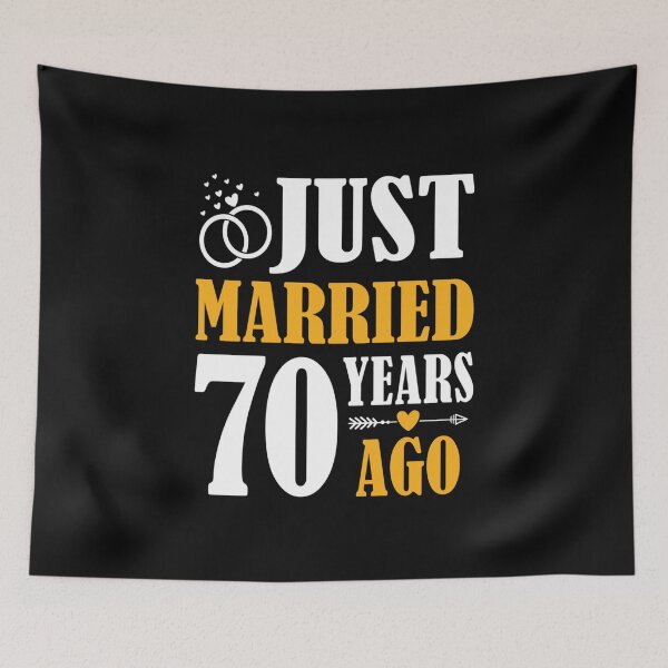Item preview, Just Married 70 Years Ago designed and sold by skeastore.