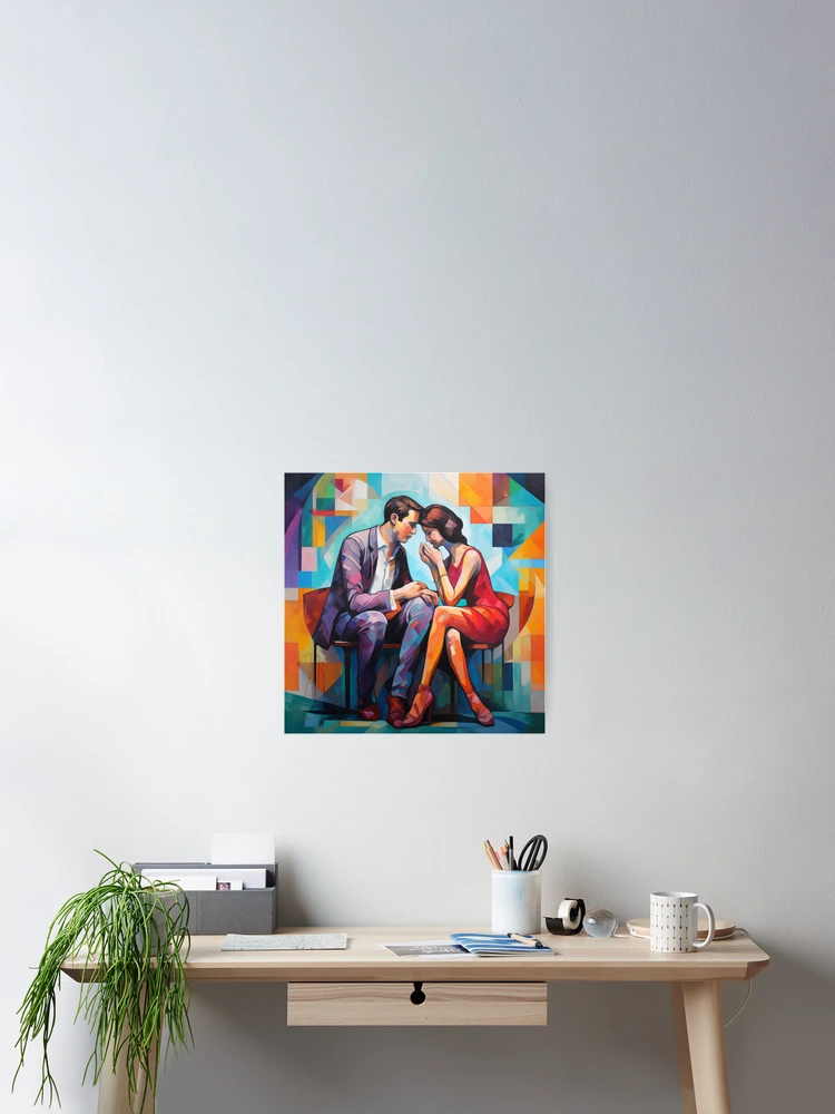 Thumbnail 2 of 3, Poster, Abstract Couple designed and sold by Rtymer.