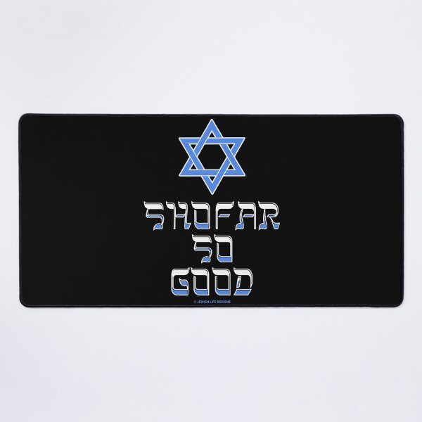 Item preview, SUJD0051 Jewish Designs Shofar So Good means you have a sense of humor with blue Magen David Star of David designed and sold by JewishDesigns.