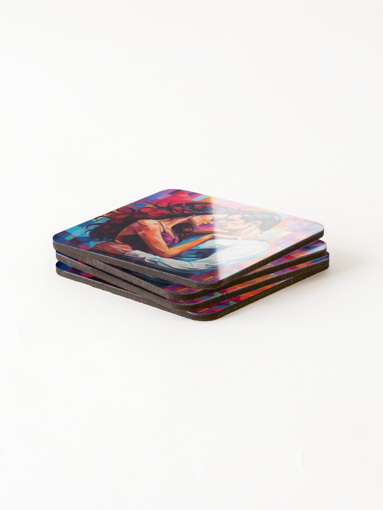 Thumbnail 4 of 5, Coasters (Set of 4), Abstract Couple designed and sold by Rtymer.
