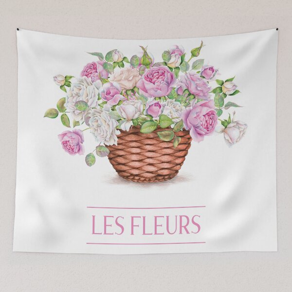 Item preview, Les Fleurs Basket designed and sold by PrettySimple Graphic Design.