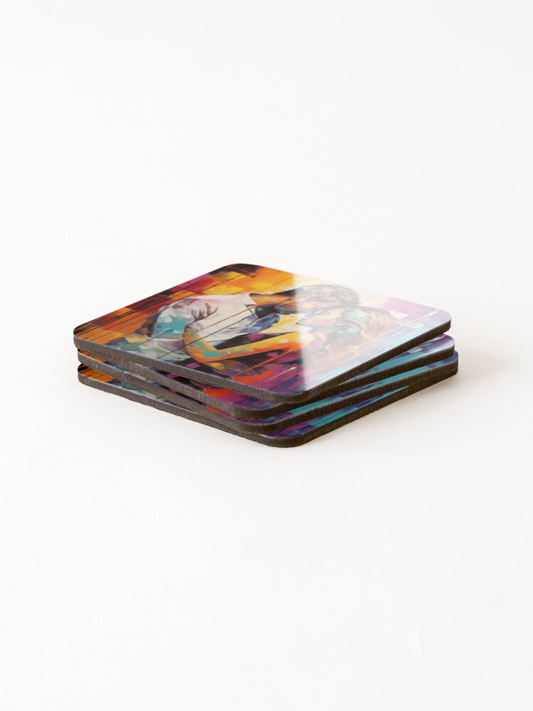 Thumbnail 4 of 5, Coasters (Set of 4), Abstract Couple designed and sold by Rtymer.