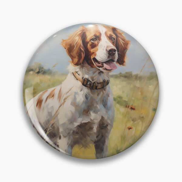 Item preview, Brittany Spaniel in grassy Field designed and sold by Samuelsboro.