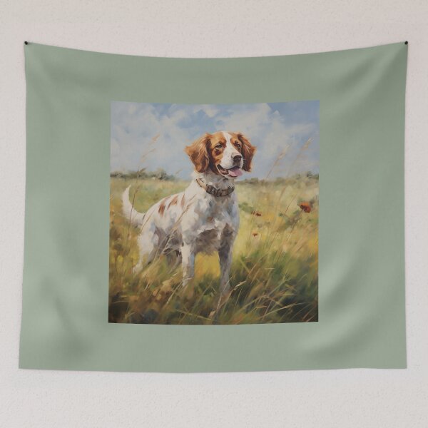 Item preview, Brittany Spaniel in grassy Field designed and sold by Samuelsboro.