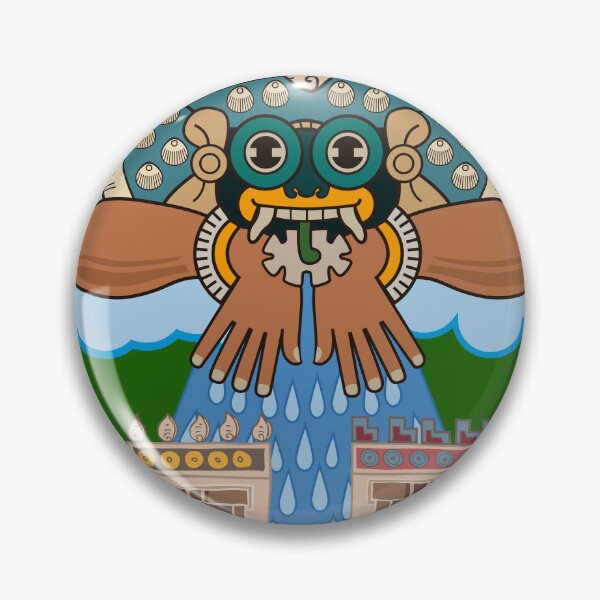 Item preview, Tláloc raining over Tenochtitlán designed and sold by ocelotlcalli.