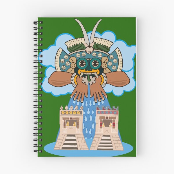 Item preview, Tláloc raining over Tenochtitlán designed and sold by ocelotlcalli.