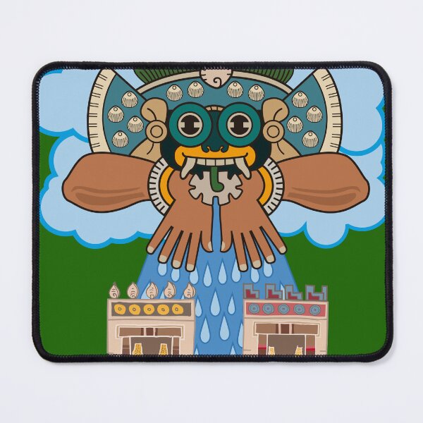 Item preview, Tláloc raining over Tenochtitlán designed and sold by ocelotlcalli.