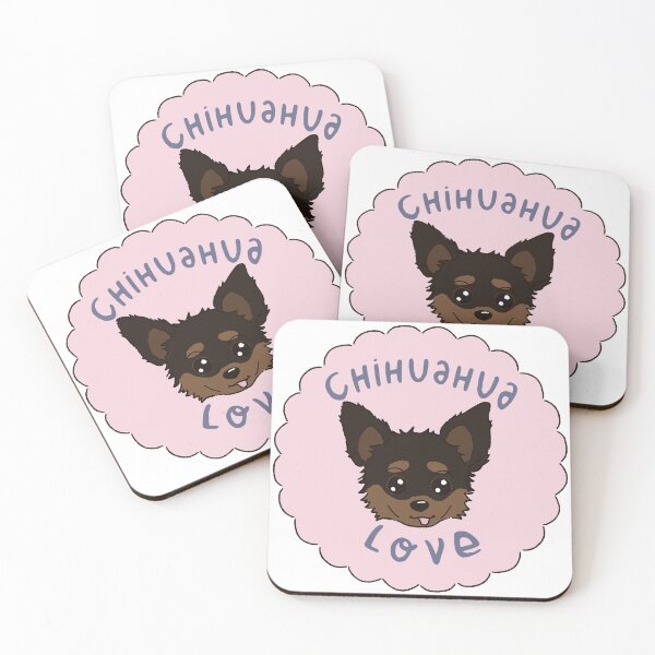 Item preview, Chihuahua love! Long coat dark brown/chocolate (pink) designed and sold by resmotta.