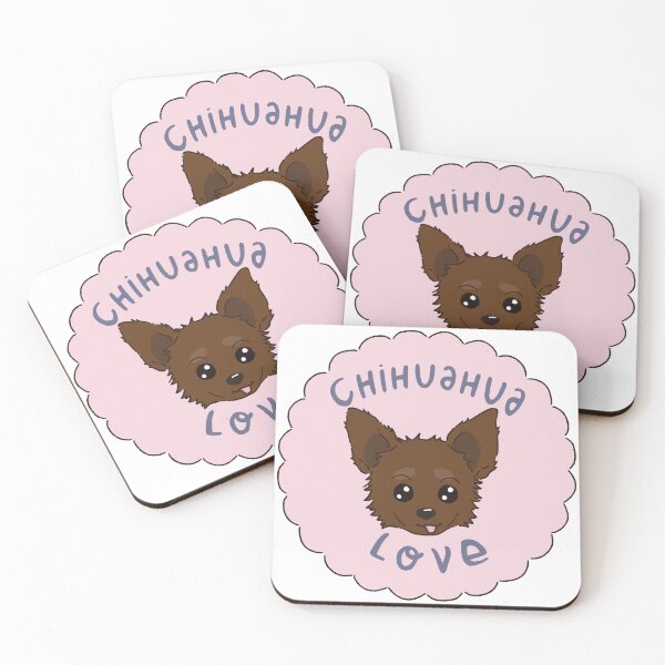 Item preview, Chihuahua love! Long coat chocolate (pink) designed and sold by resmotta.