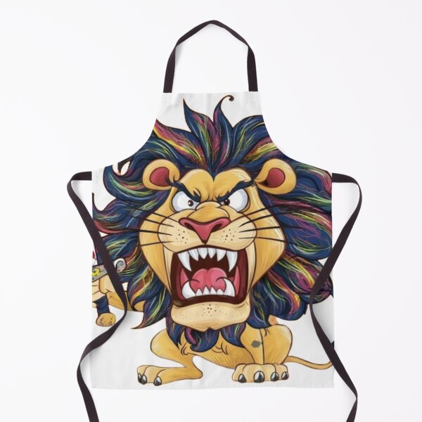 Item preview, "Fierce Colorful Lion with Sword" designed and sold by geartes.