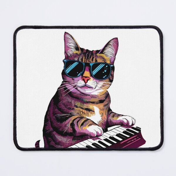 Item preview, Cool Cat Playing Piano with Sunglasses designed and sold by SHADOWNB69.