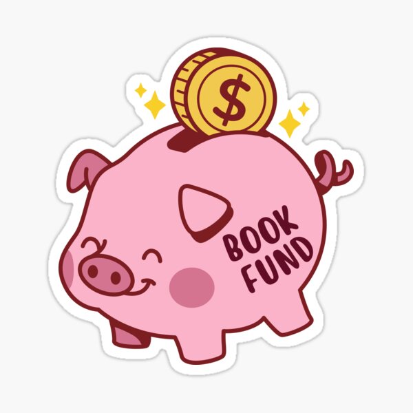 Item preview, Book fund piggy bank designed and sold by medimidoodles.
