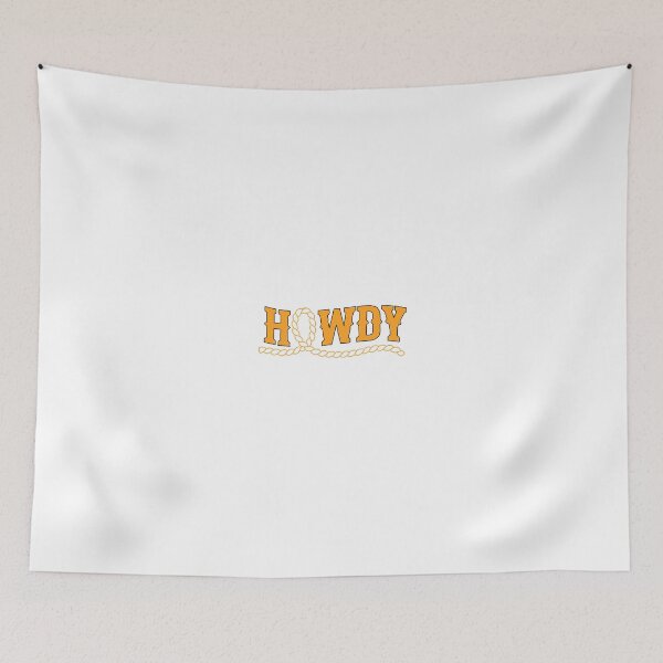 Item preview, Sunset orange & white HOWDY designed and sold by DeAnn Graphic Designs.