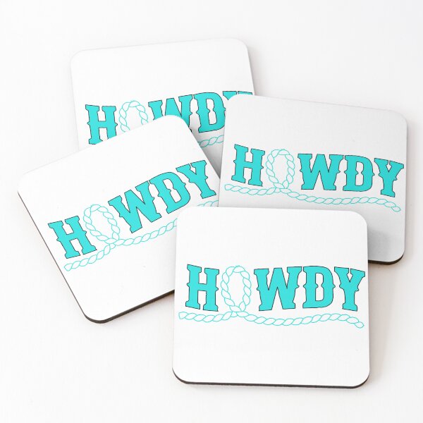 Item preview, Turquoise & White HOWDY designed and sold by DeAnn Graphic Designs.