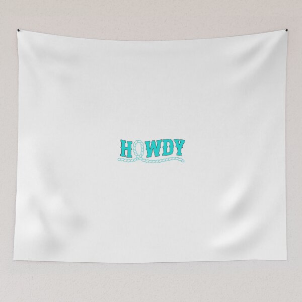Item preview, Turquoise & White HOWDY designed and sold by DeAnn Graphic Designs.
