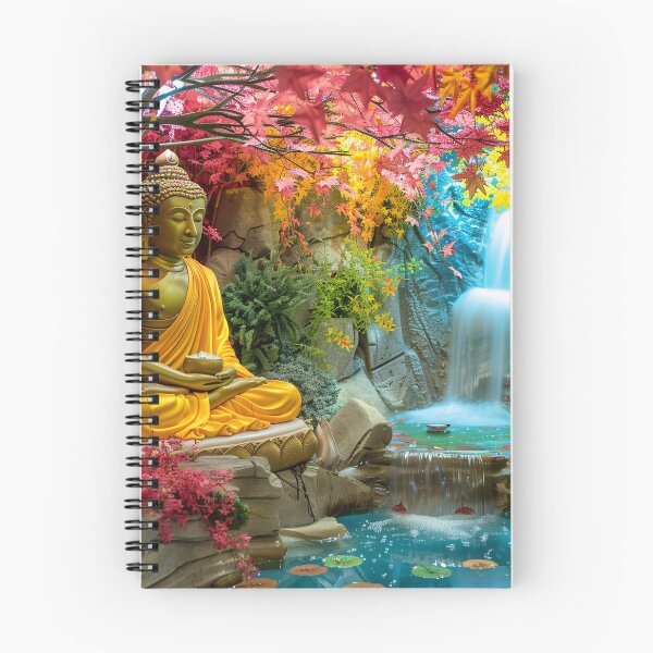 Item preview, Zen Boeddha met Herfstbladeren designed and sold by DeMuurdecoratie.