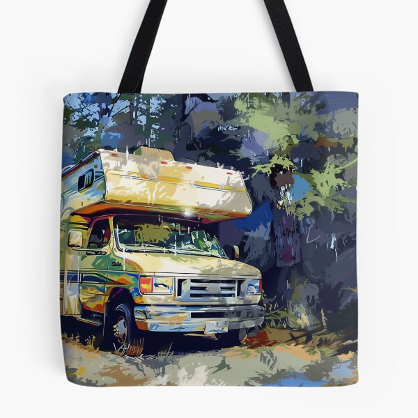 Item preview, Camper in het bos designed and sold by DeMuurdecoratie.