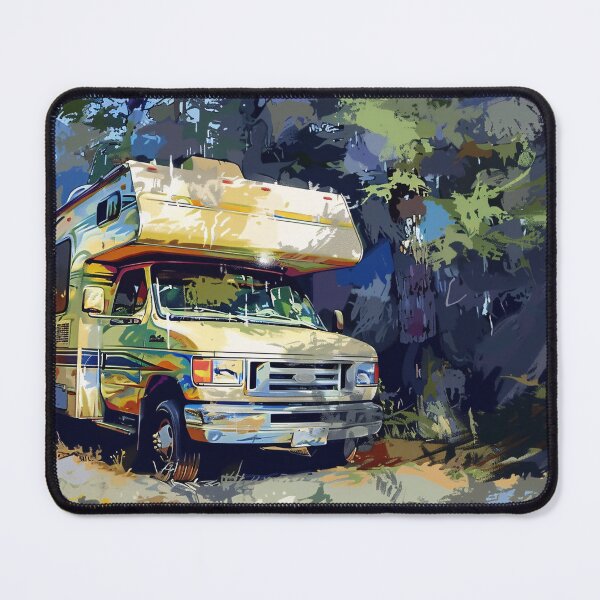 Item preview, Camper in het bos designed and sold by DeMuurdecoratie.