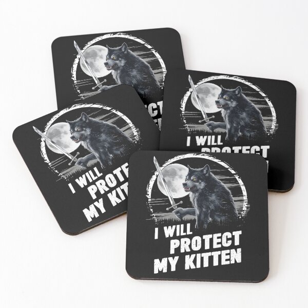Item preview, Werewolf Ripping Meme Alpha Wolf I Will Protect my Kitten designed and sold by MTRBSK11.