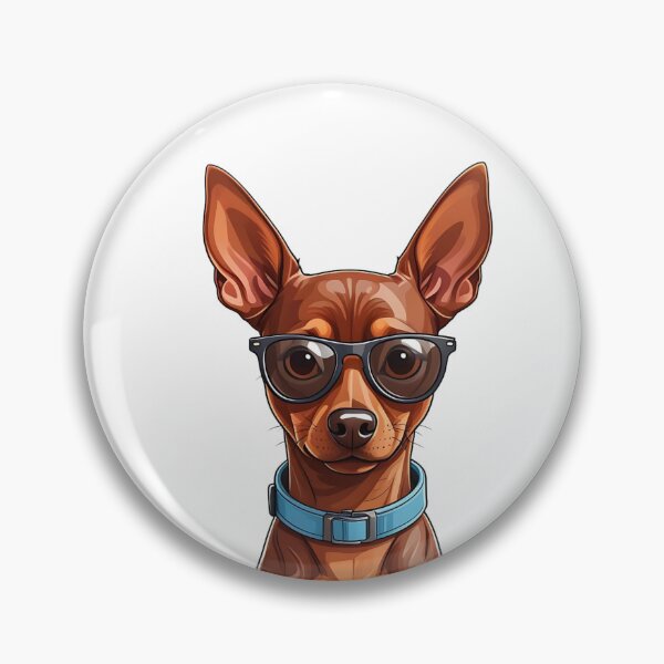 Item preview, Brown Miniature Pinscher Wearing Sunglasses designed and sold by TheAnimalZ00.
