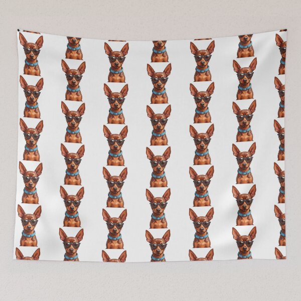Item preview, Brown Miniature Pinscher Wearing Sunglasses designed and sold by TheAnimalZ00.