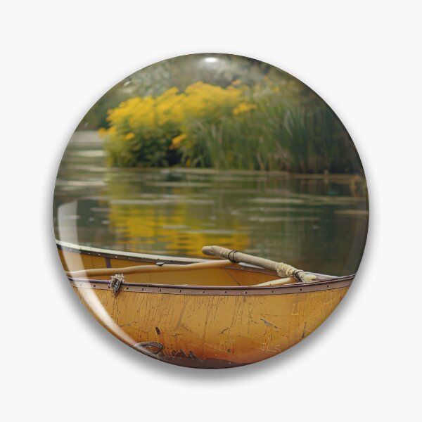 Item preview, Zomerse kano op stille rivier designed and sold by DeMuurdecoratie.