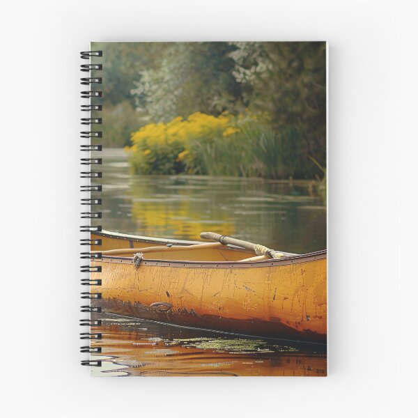 Item preview, Zomerse kano op stille rivier designed and sold by DeMuurdecoratie.