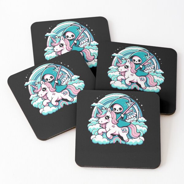 Item preview, Kawaii Pastel Goth Day Cute Creepy Unicorn Grim Reaper designed and sold by Dressed For  Duty.