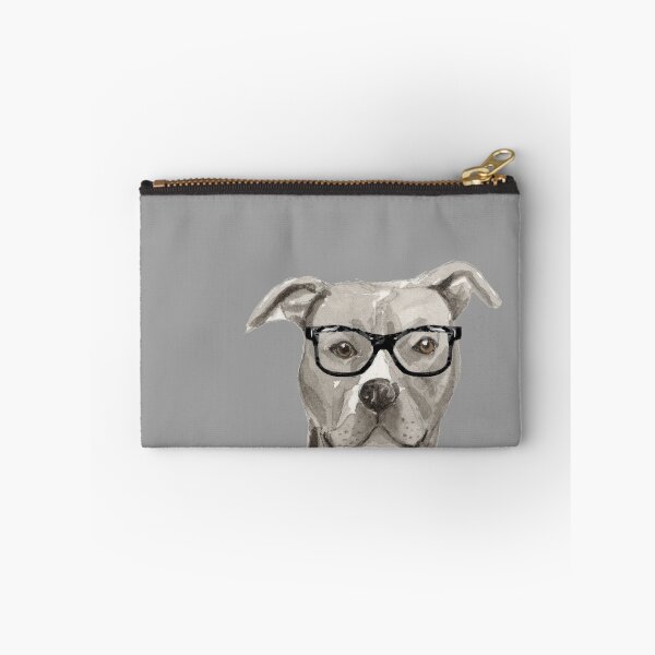 Item preview, Grey Amstaff Dog Wearing Glasses  designed and sold by beastieboutique.