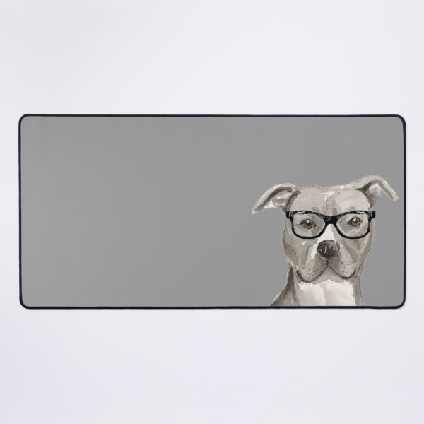 Item preview, Grey Amstaff Dog Wearing Glasses designed and sold by beastieboutique.