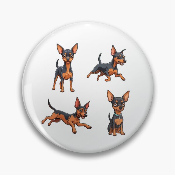 Item preview, Cartoon Miniature Pinscher Dogs designed and sold by TheAnimalZ00.