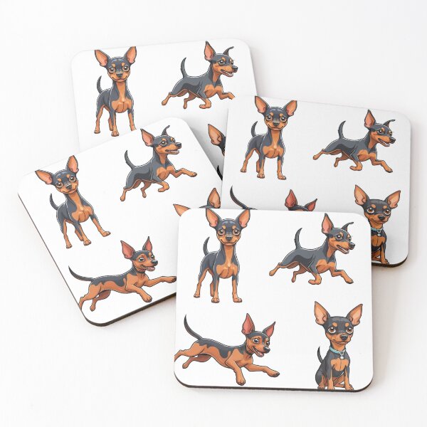 Aperçu de l'œuvre Chiens Pinscher nain de dessin animé créée et vendue par TheAnimalZ00.