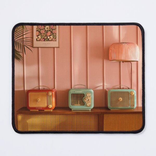 Item preview, Sala de estar con radio retro rosa designed and sold by ffatts.