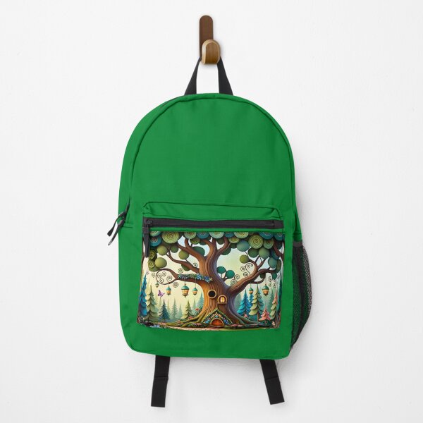 Item preview, One of the Tree Houses in the Enchanted Forest Realm - Naive Art designed and sold by Second Draft Visuals.