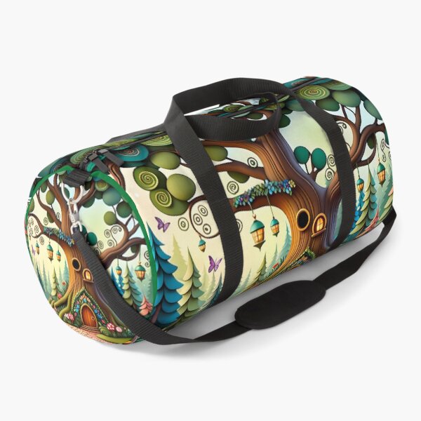 Item preview, One of the Tree Houses in the Enchanted Forest Realm - Naive Art designed and sold by Second Draft Visuals.