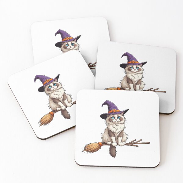 Item preview, Halloween Ragdoll Cat Witch designed and sold by TheAnimalZ00.