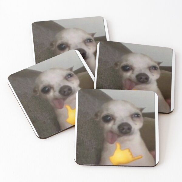 Item preview, meme de perro entrecerrando un ojo con un emoji designed and sold by AMay-.