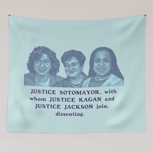Item preview, JUSTICE SOTOMAYOR, with whom JUSTICE KAGAN and JUSTICE JACKSON join, dissenting. designed and sold by Unhinged Heather.