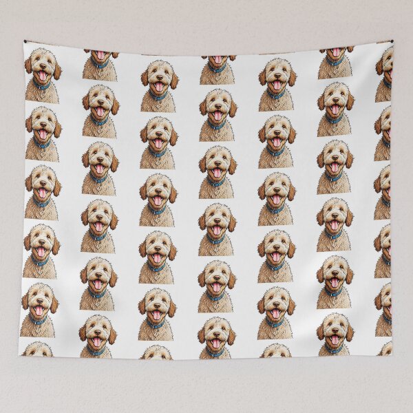 Item preview, Happy Australian Labradoodle Dog designed and sold by TheAnimalZ00.